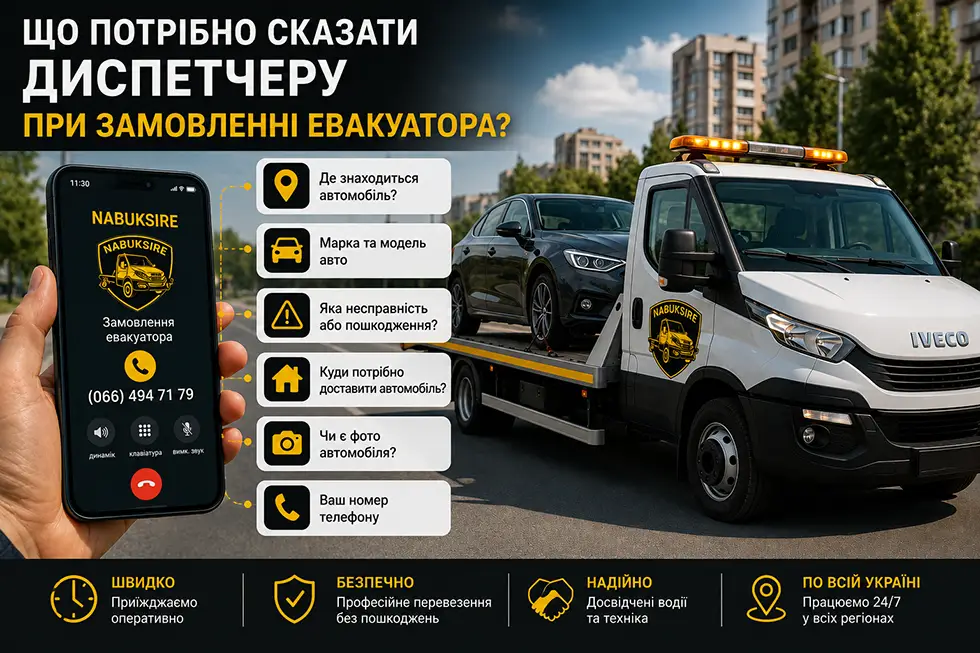 Что нужно сказать диспетчеру при заказе эвакуатора? Пошаговая инструкция | Nabuksire