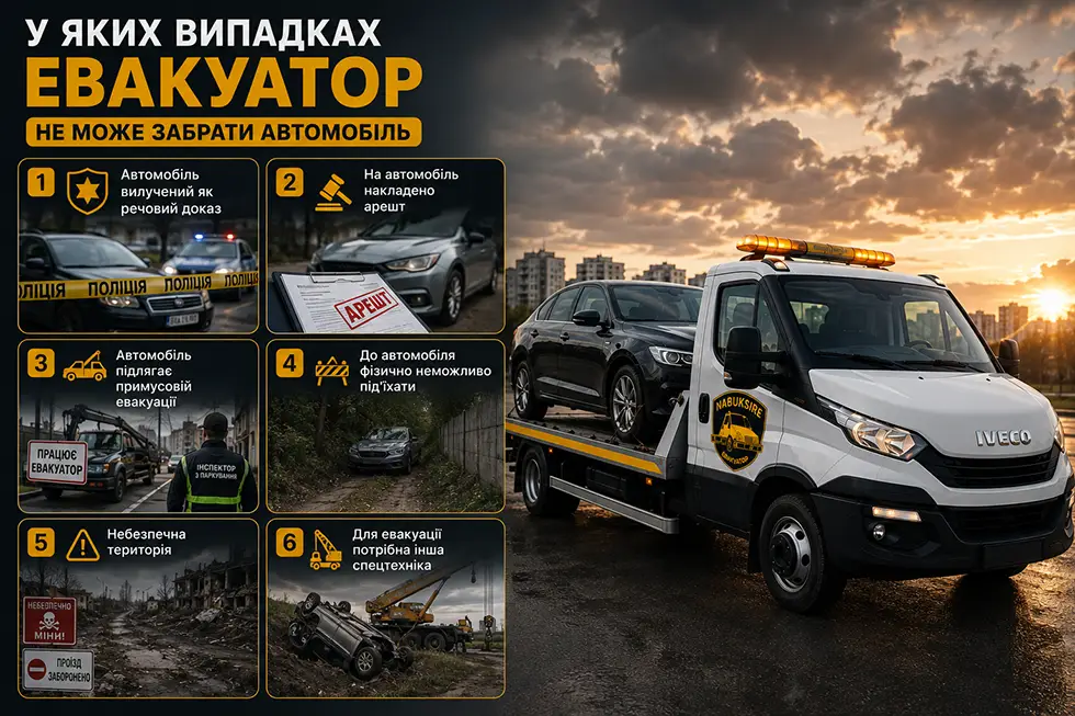 В каких случаях эвакуатор не может забрать автомобиль? Причины и ограничения | Nabuksire