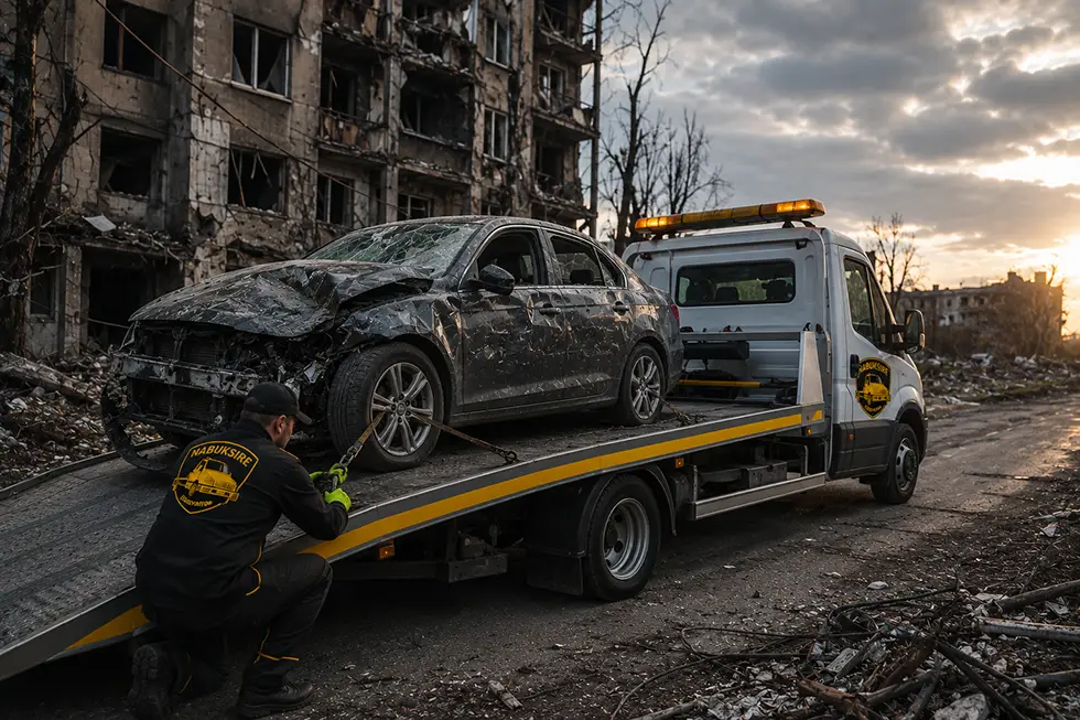 Як перевезти автомобіль після обстрілу без додаткових пошкоджень | Nabuksire